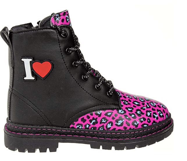 DUDINO Poluduboke cipele za devojčice CIPELE MAX crno-roze