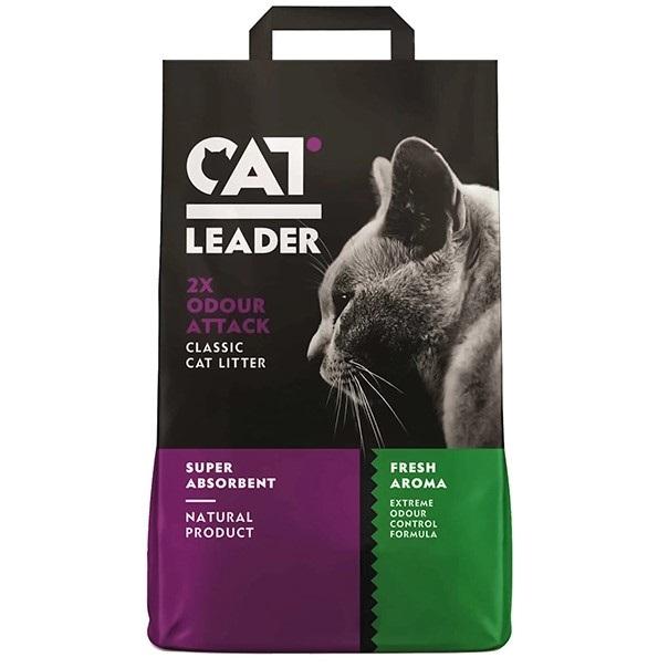 GEOHELLAS Posip za mačke Cat Leader Classic 2x Odour Attack 5kg