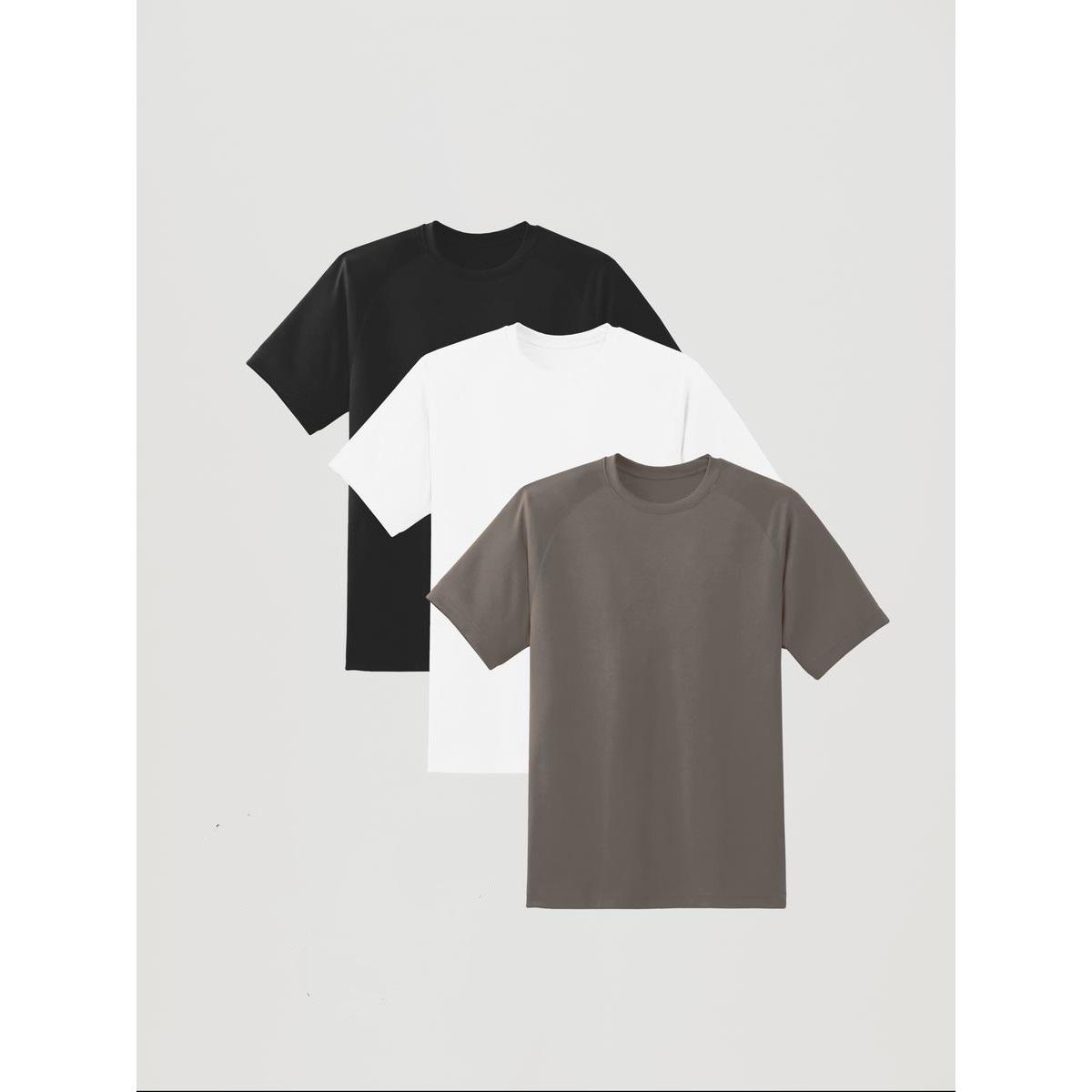GLT Unisex majice kratkih rukava, 3 komada, Crna, bela i siva