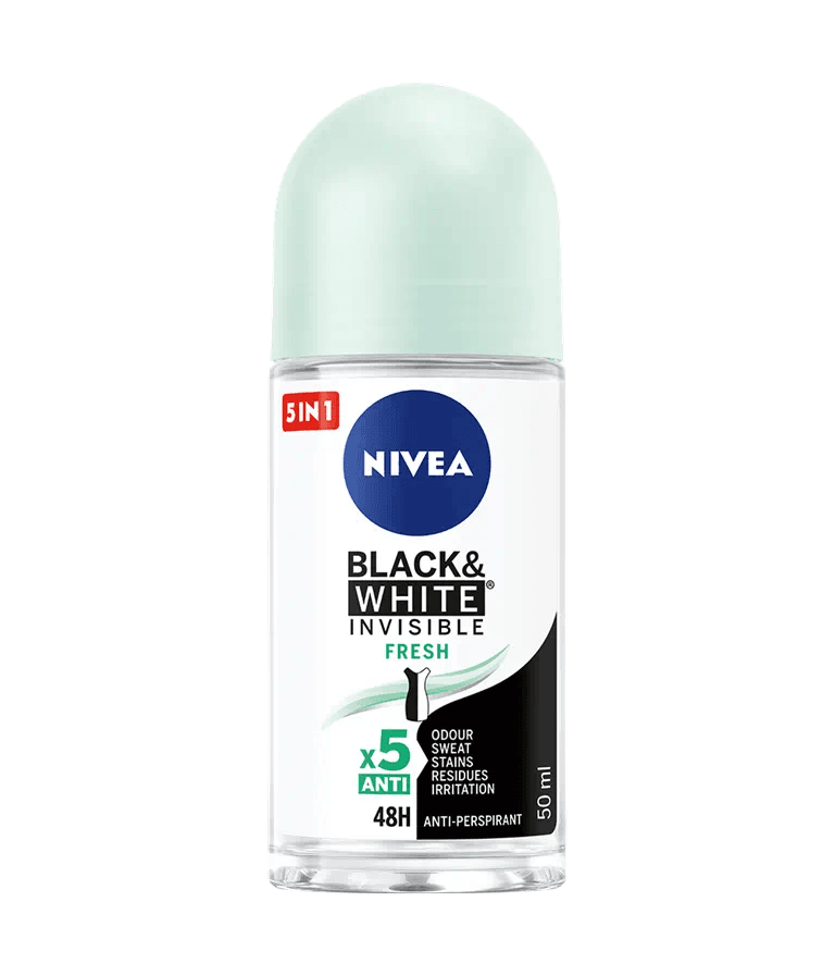 NIVEA Ženski roll on dezodorans Black & White Invisible Fresh 50 ml