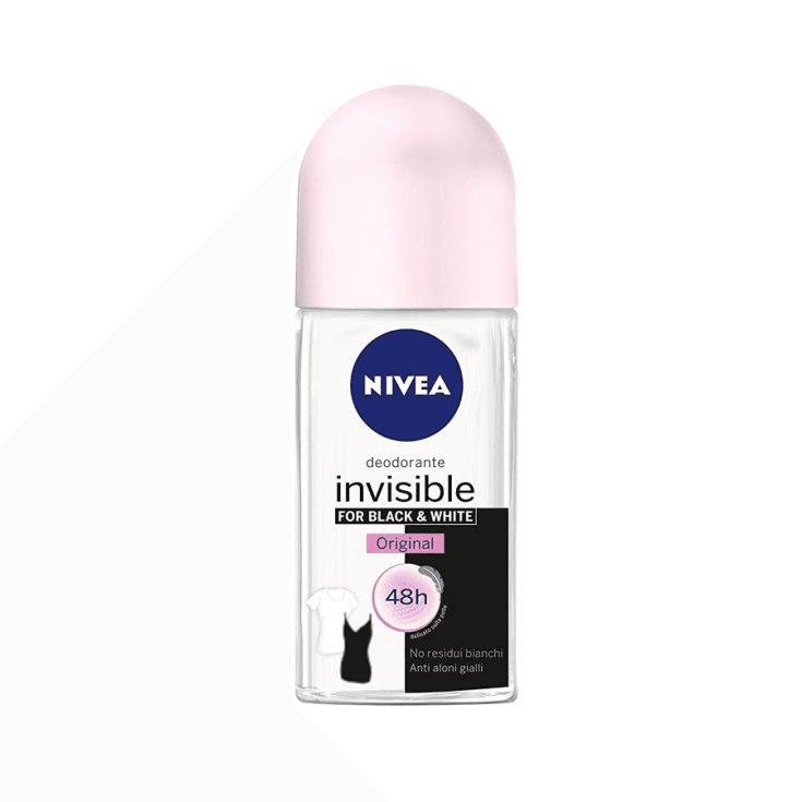 NIVEA Ženski roll on dezodorans Black & White Invisible Original 50 ml