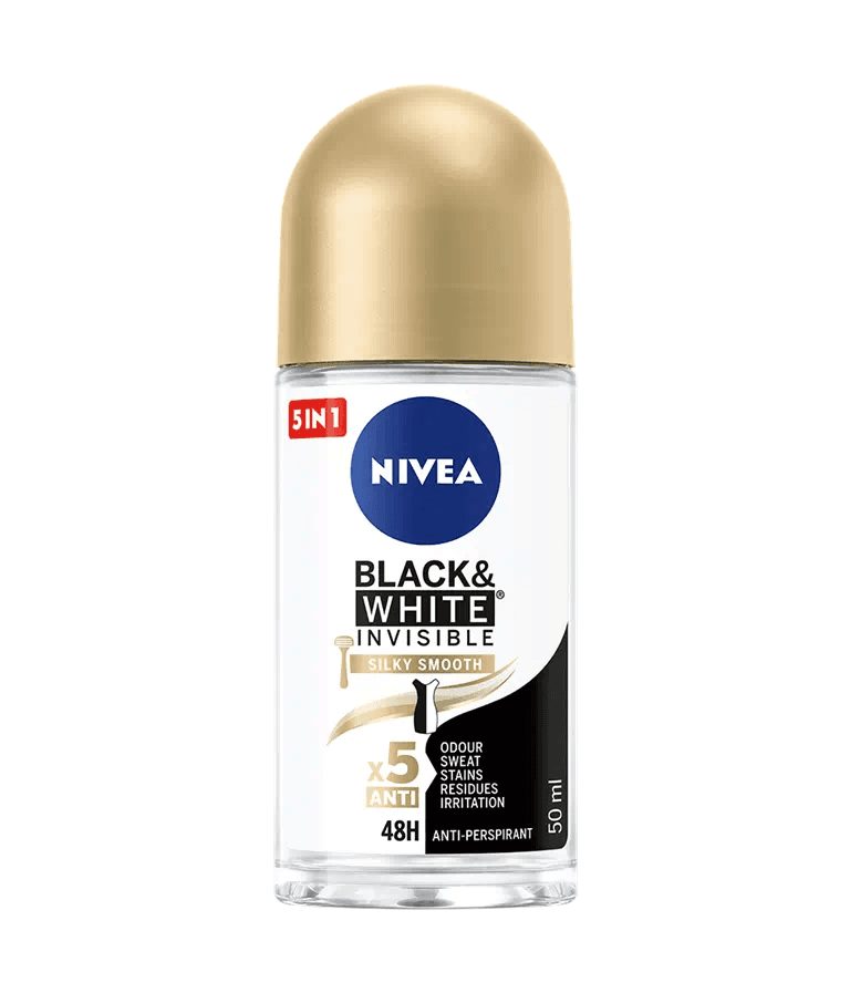 Selected image for NIVEA Ženski roll on dezodorans Black & White Invisible Silky Smooth 50 ml