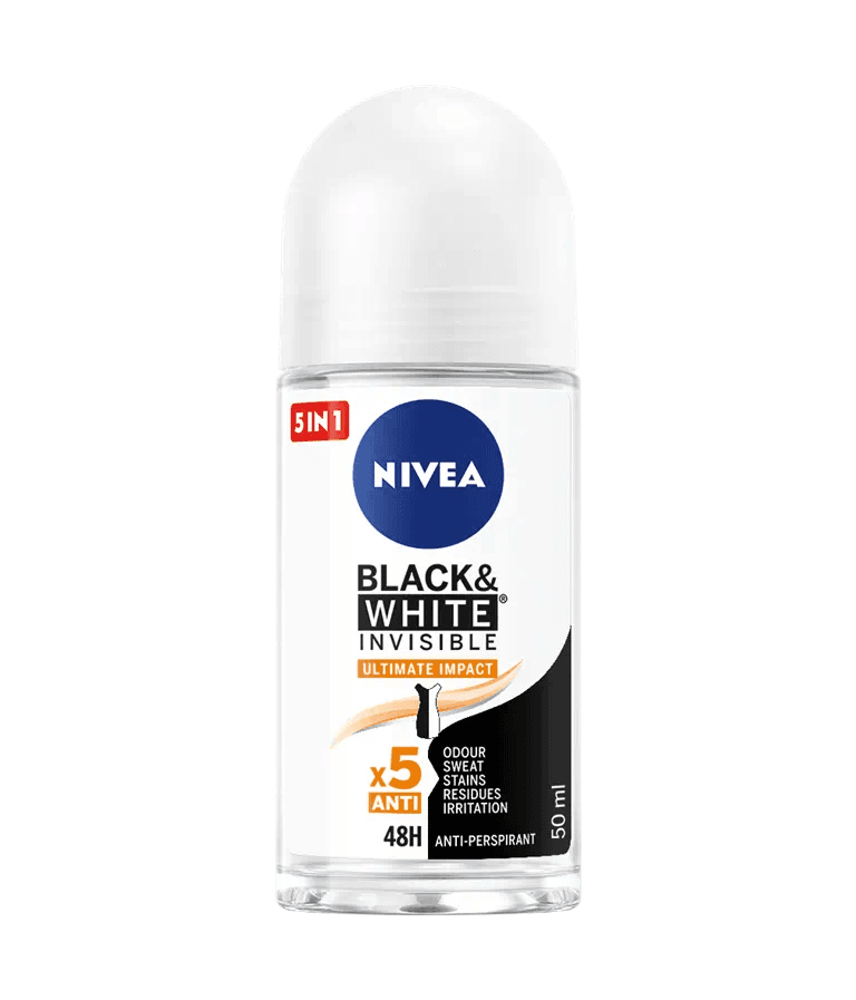 NIVEA Ženski roll on dezodorans Black & White Invisible Ultimate Impact 50 ml