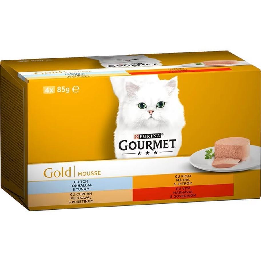 GOURMET Hrana za mačke Gold govedina pašteta 4x85g