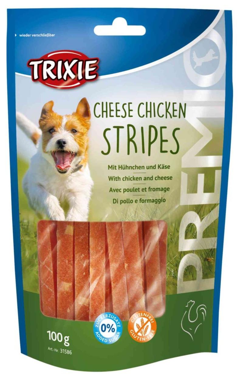 TRIXIE Poslastica za pse Premio Cheese Chicken Stripes 100g