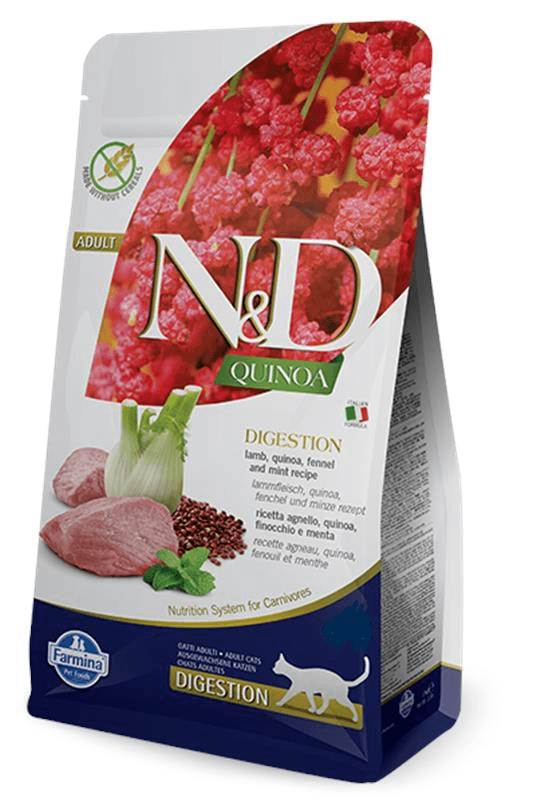 N&D Suva hrana za mačke sa osetljivim digestivnim traktom - jagnjetina, kinoa, komorač i nana 5kg