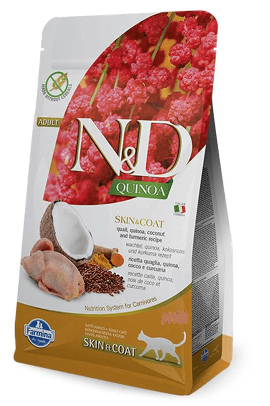 N&D Suva hrana za mačke namenjena negovanju kože i dlake - prepelica i kokos 5kg