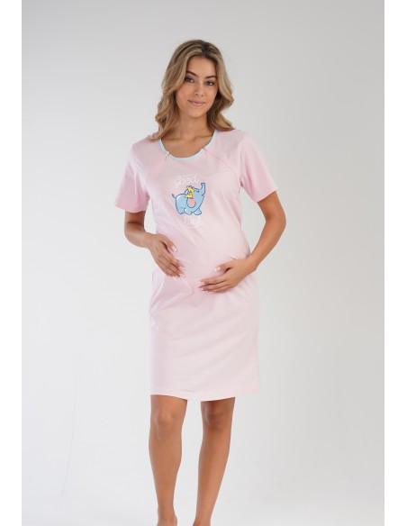 VIENETTA SECRET Spavaćica za trudnice Slon, XL veličina, Roze