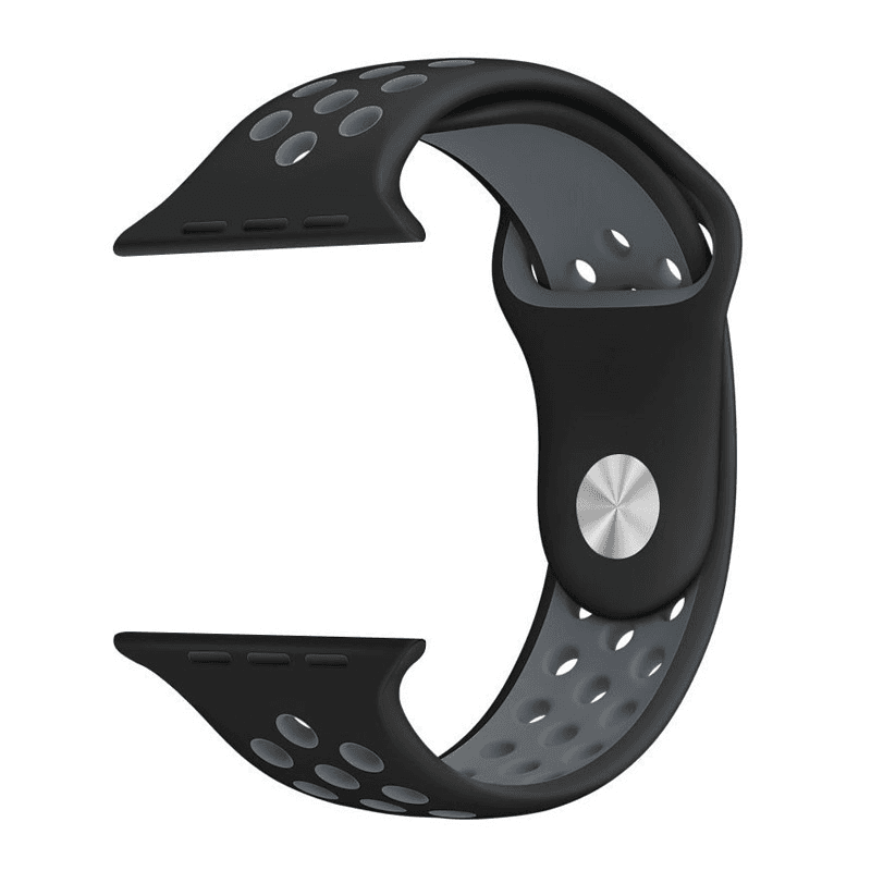 Narukvica za Apple Watch Sport Silicone Strap 22mm crno-siva
