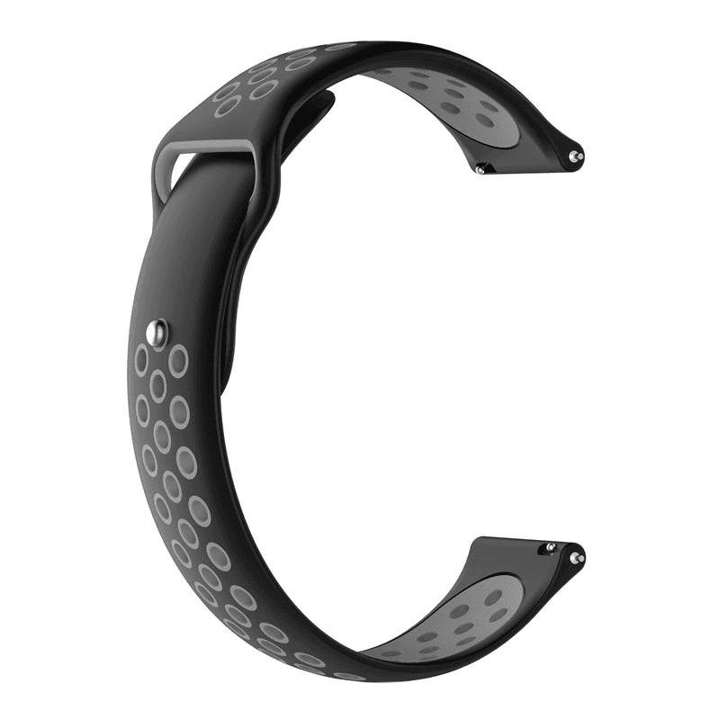 Silikonska narukvica za pametni sat 20mm crno-siva