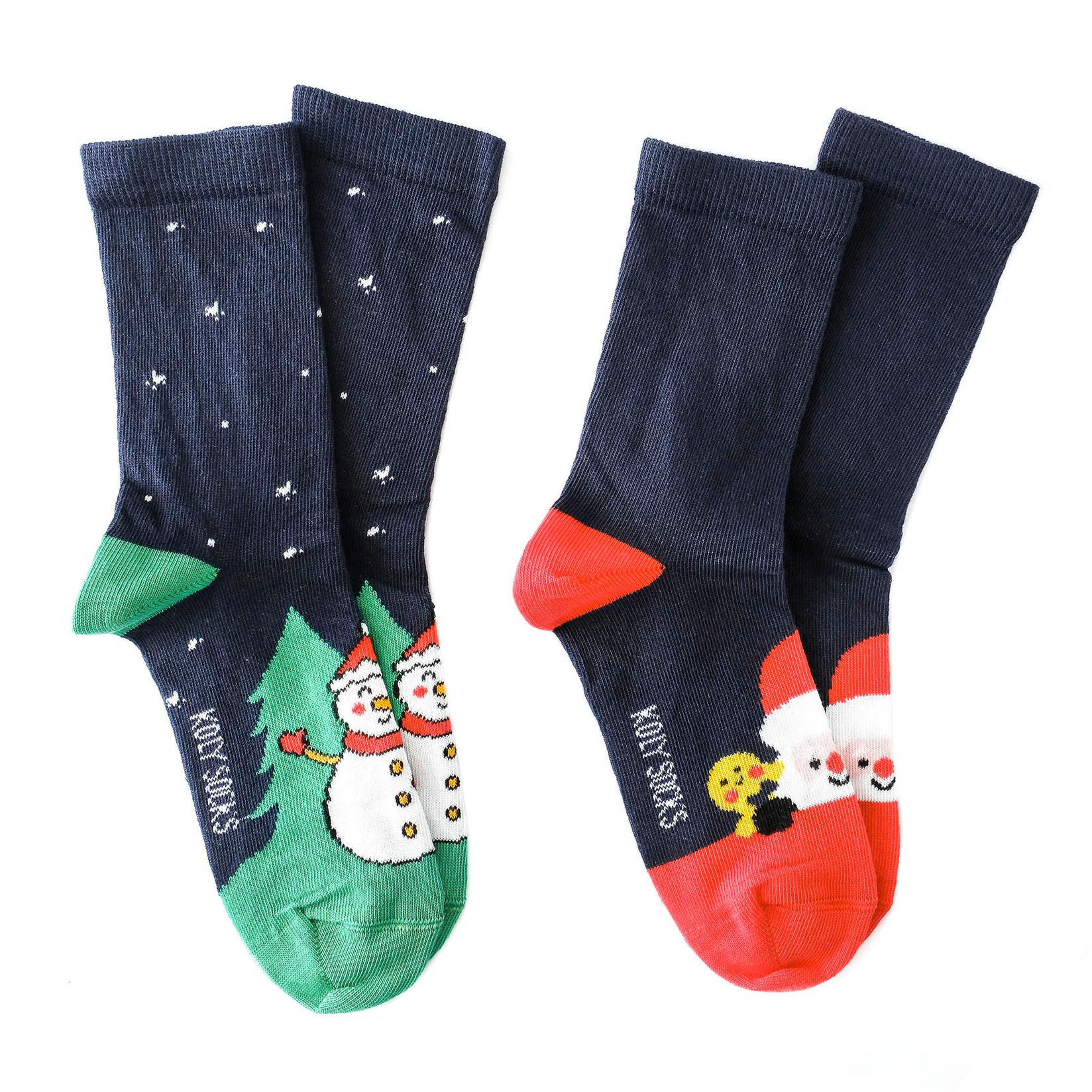 Selected image for KOLY SOCKS Set novogodišnjih čarapa za decu 2/1 teget