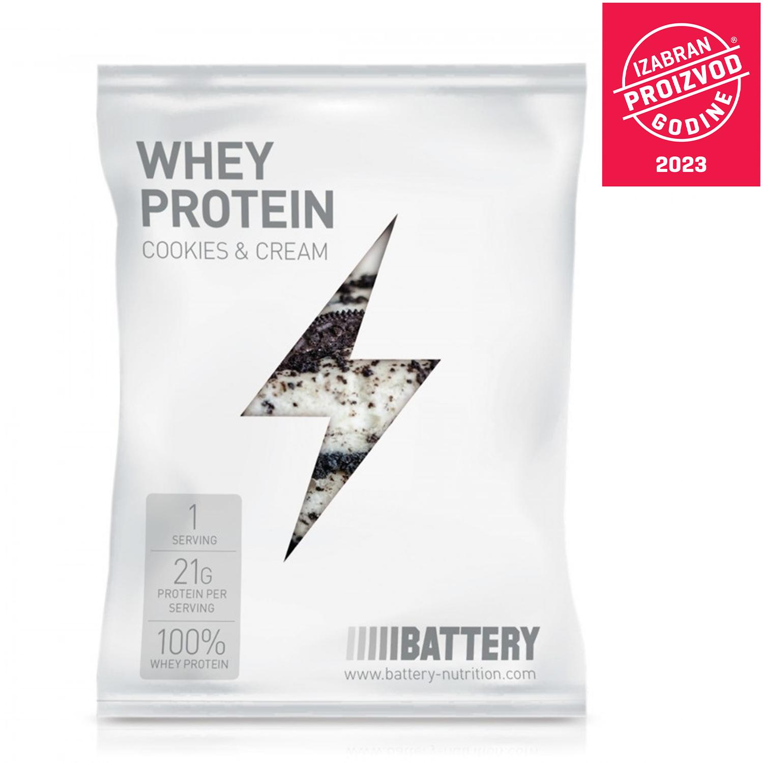 BATTERY Whey protein 30 g cookies & cream