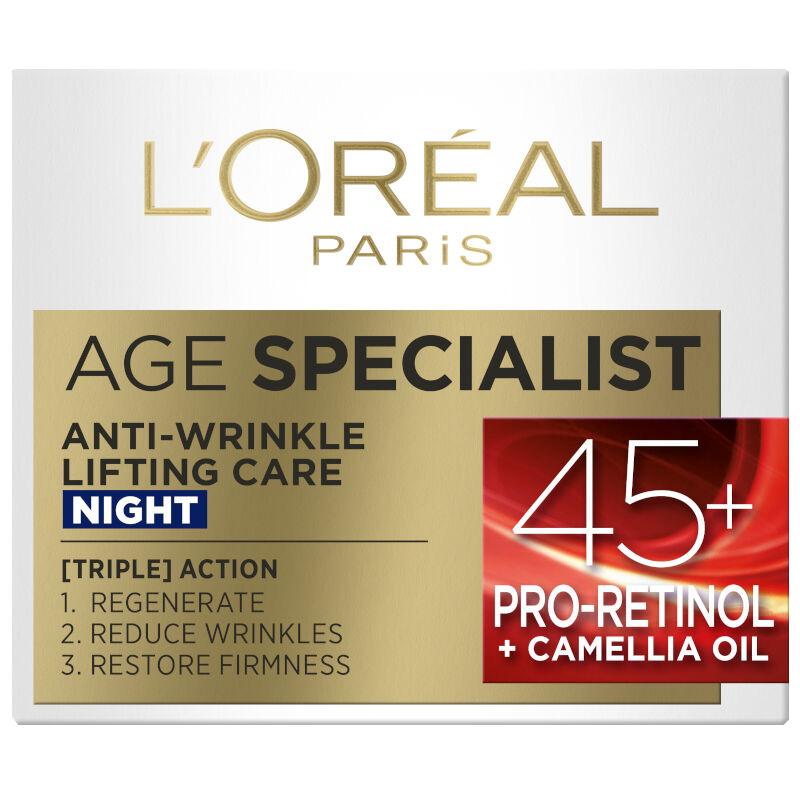 L'OREAL PARIS Ženska noćna krema protiv bora Age Specialist Anti-Wrinkle 45+ 50ml
