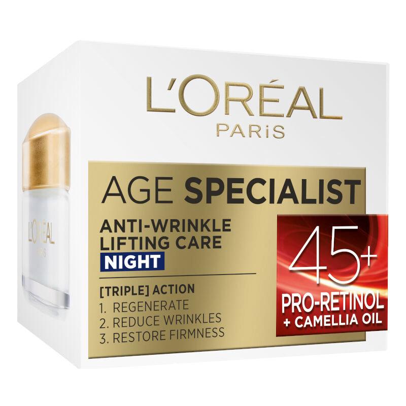 Selected image for L'OREAL PARIS Ženska noćna krema protiv bora Age Specialist Anti-Wrinkle 45+ 50ml