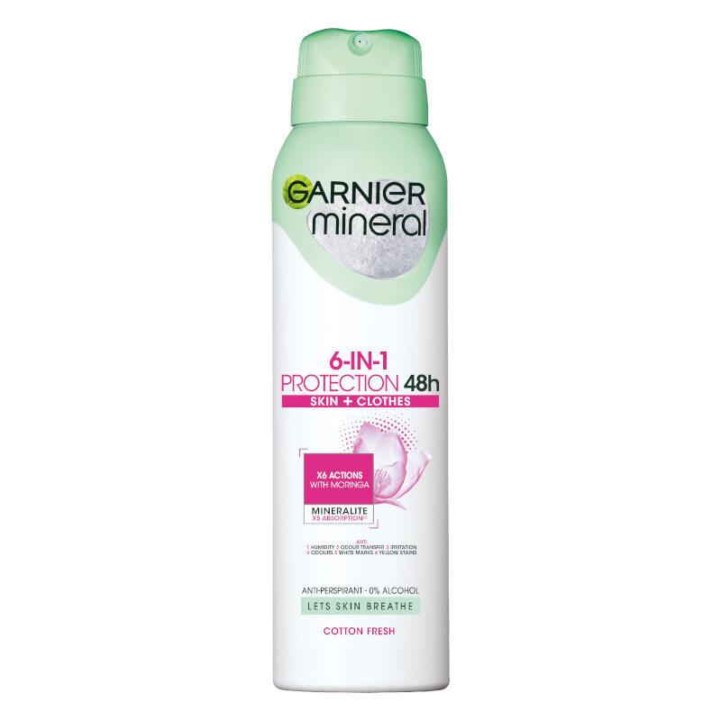 GARNIER Mineral Deo Ženski dezodorans u spreju Protection 6 Cotton Fresh 150 ml