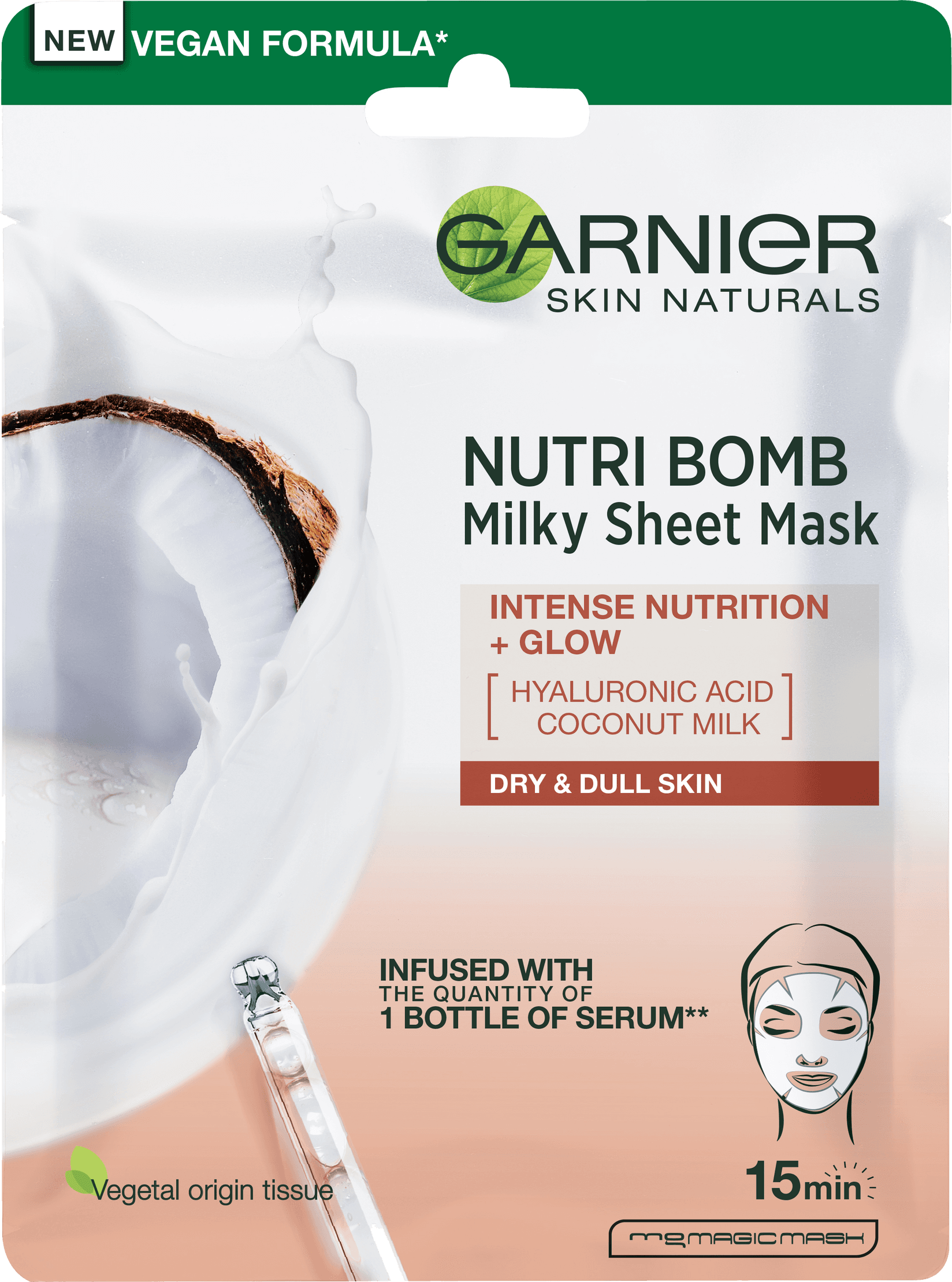 GARNIER Skin Naturals Maska sa kokosovim mlekom Nutri Bomb