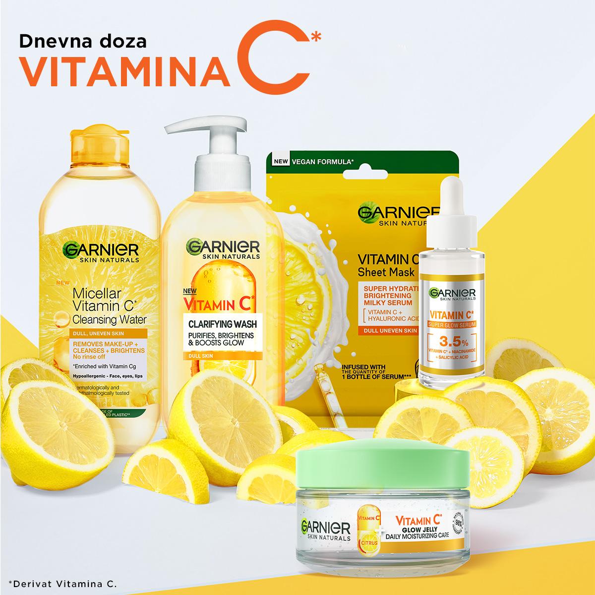 Selected image for GARNIER Skin Naturals Vitamin C gel za čišćenje lica 200ml