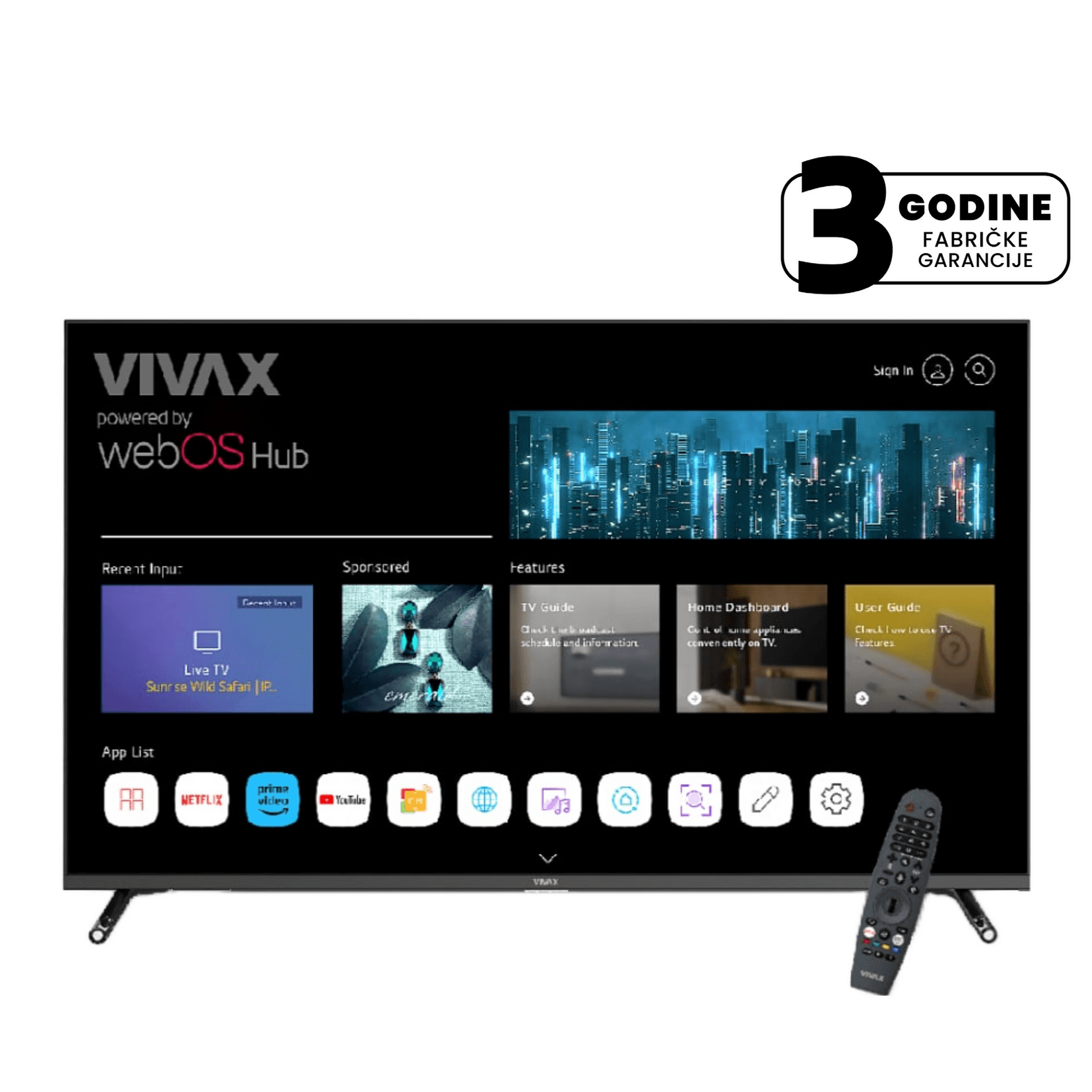 VIVAX Televizor 50S60WO 50", Smart , 4K, LED, UHD