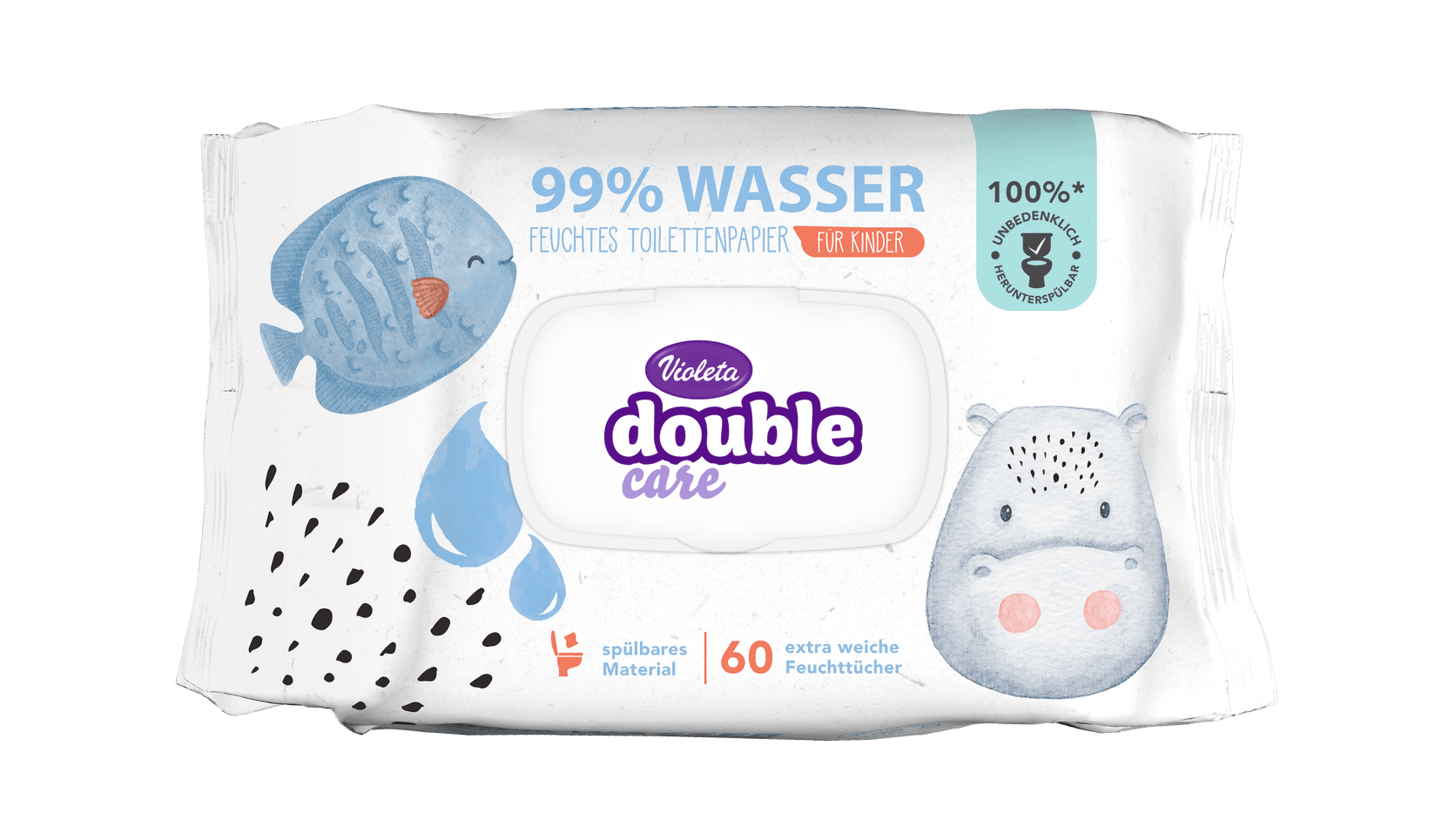Selected image for VIOLETA Vlažni toaletni papir Double Care 99% vode 60/1