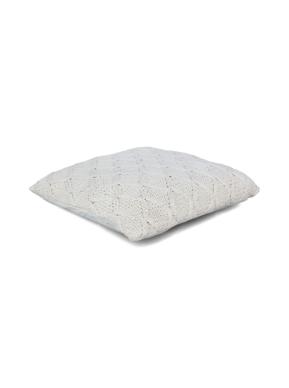 Selected image for GIFTDECOR Ukrasni beli vuneni jastuk rombovi 60x60cm