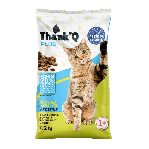 THANK Q Kompletna suva hrana za odrasle mačke, Riba, 2kg