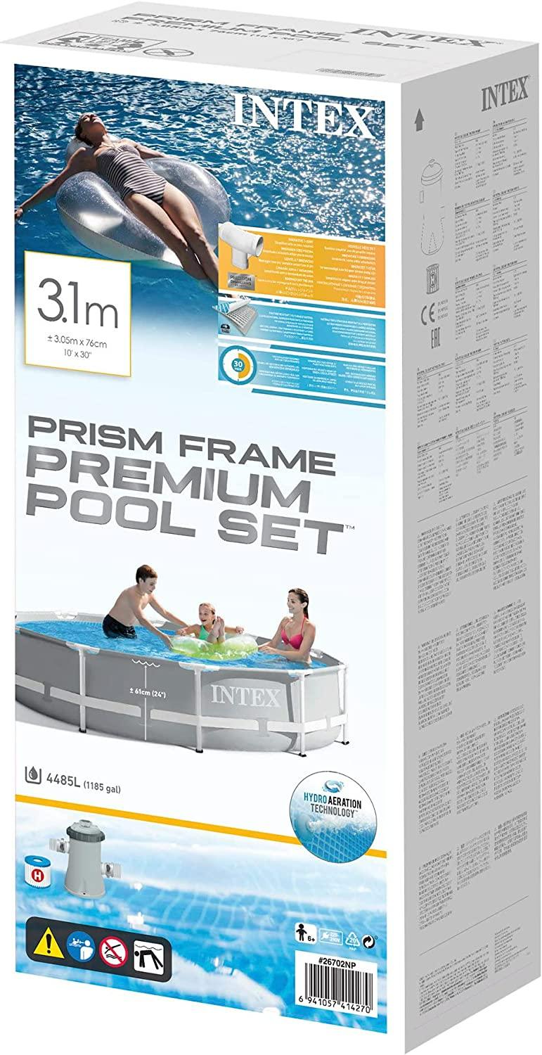 Selected image for Intex Prism Frame Premium Bazen za dvorište, 3.05 x 0.76 m, Metalni okvir, Sivi