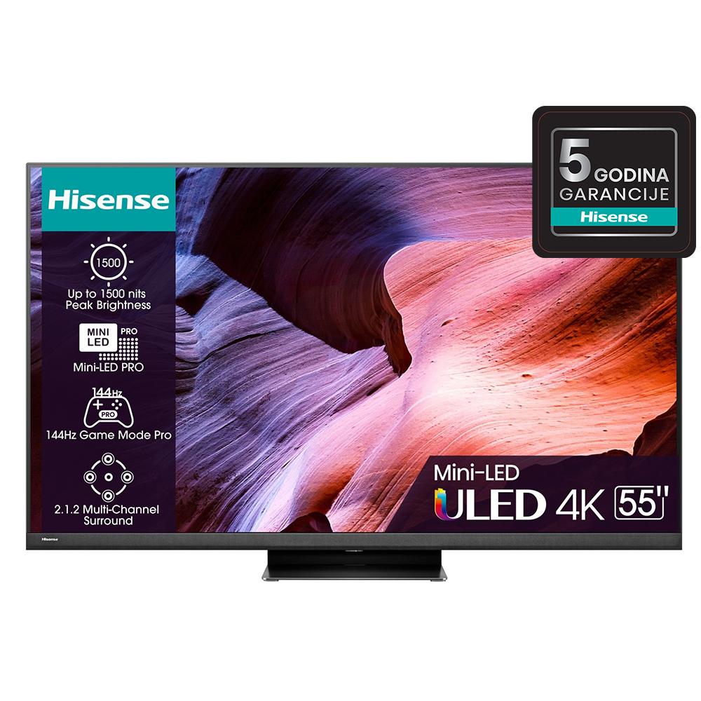 Hisense Televizor 55U8KQ 55", Smart, ULED, 4K UHD, VIDAA, Crni