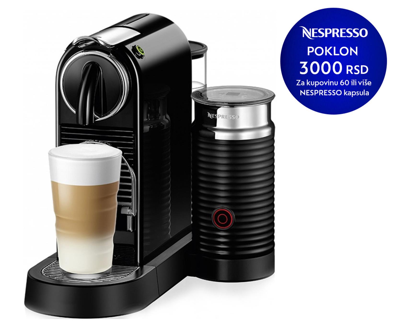 NESPRESSO Aparat za espresso kafu Citiz&Milk D123-EUBKN2-S crni