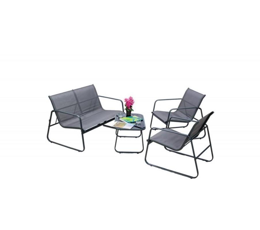 Selected image for Green Bay Baštenski set Kapri, dvosed, dve stolice i sto, Antracit
