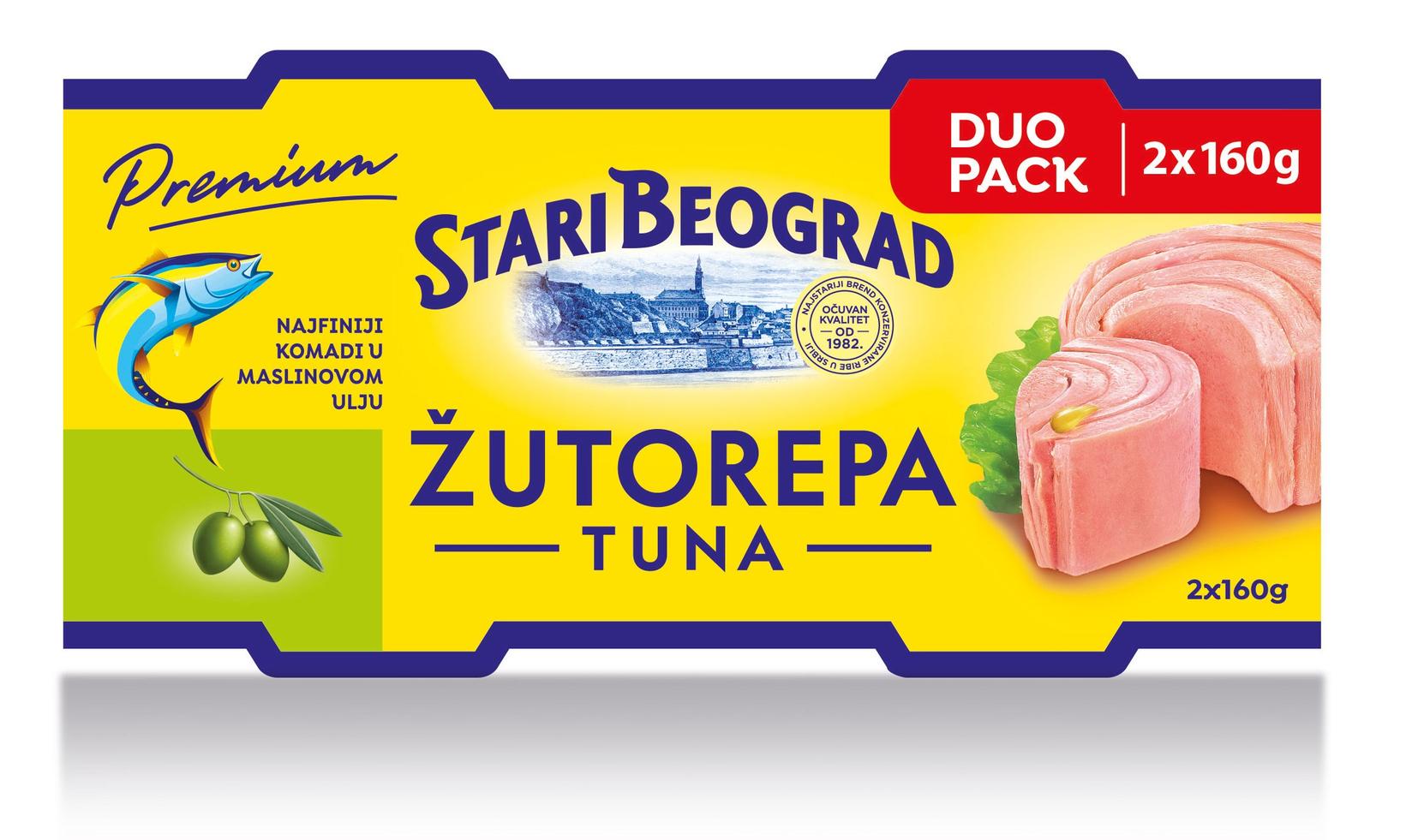 Selected image for STARI BEOGRAD Žutorepa tuna u maslinovom ulju 2x160g