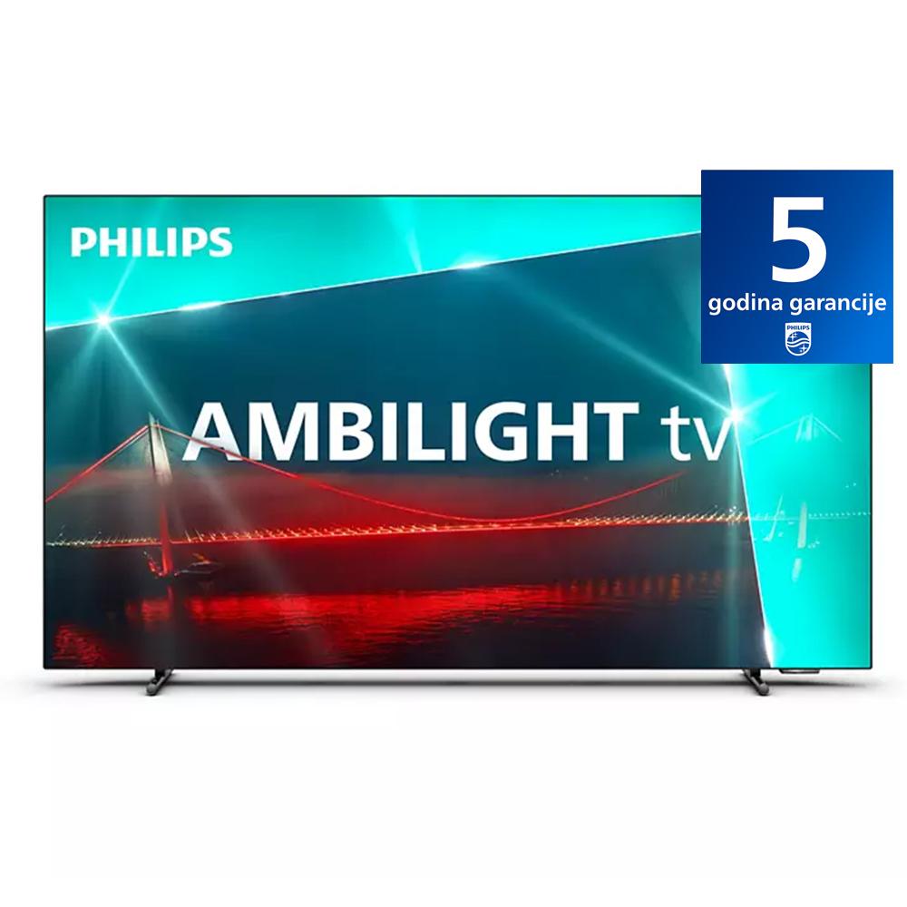Philips Televizor  55OLED718/12 55", Smart, 4K, OLED, UHD, 120Hz, Google, Ambilight, Crni