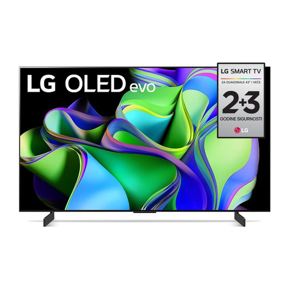 LG Televizor OLED42C31LA 42", Smart, OLED evo, UHD, WebOS, ThinQ AI, Crni