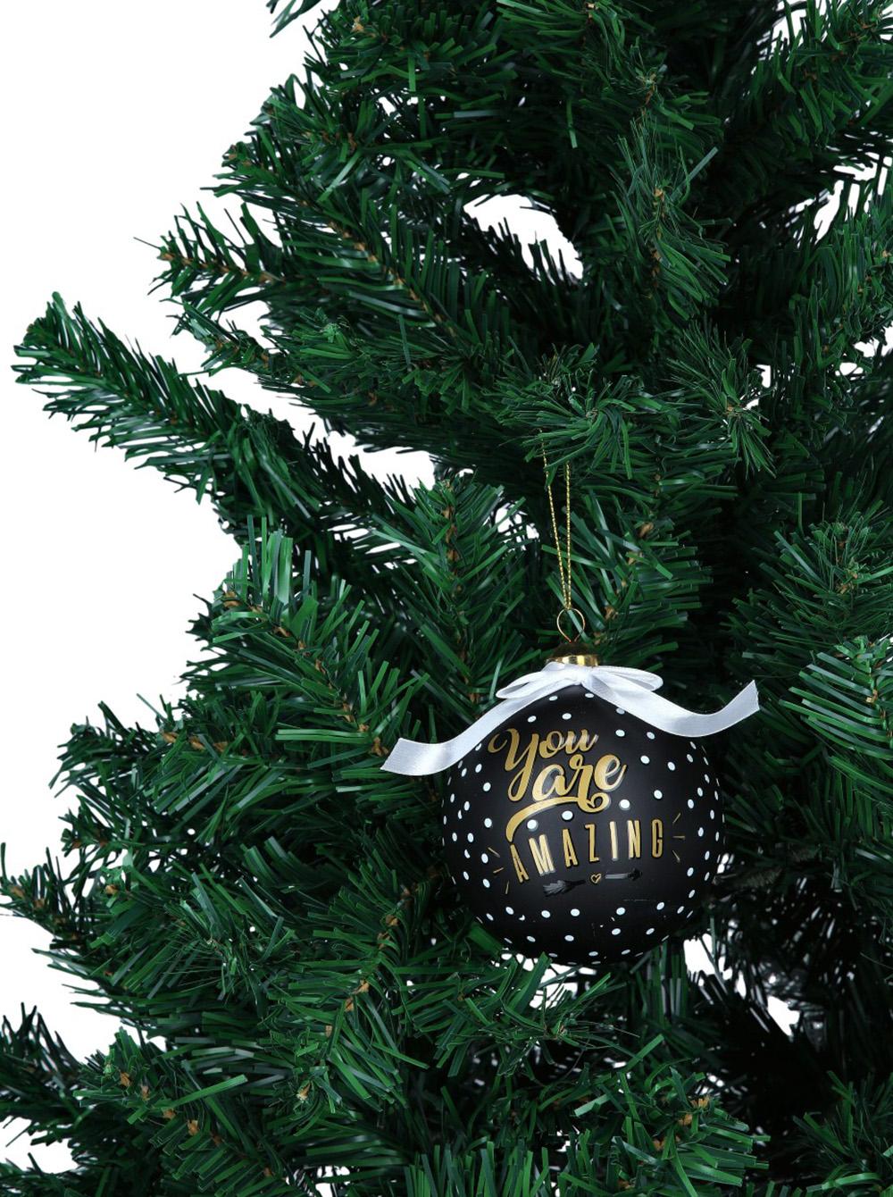 Selected image for POLIMONT Staklena novogodišnja kugla sa porukom u gift pakovanju 10cm You Are Amazing