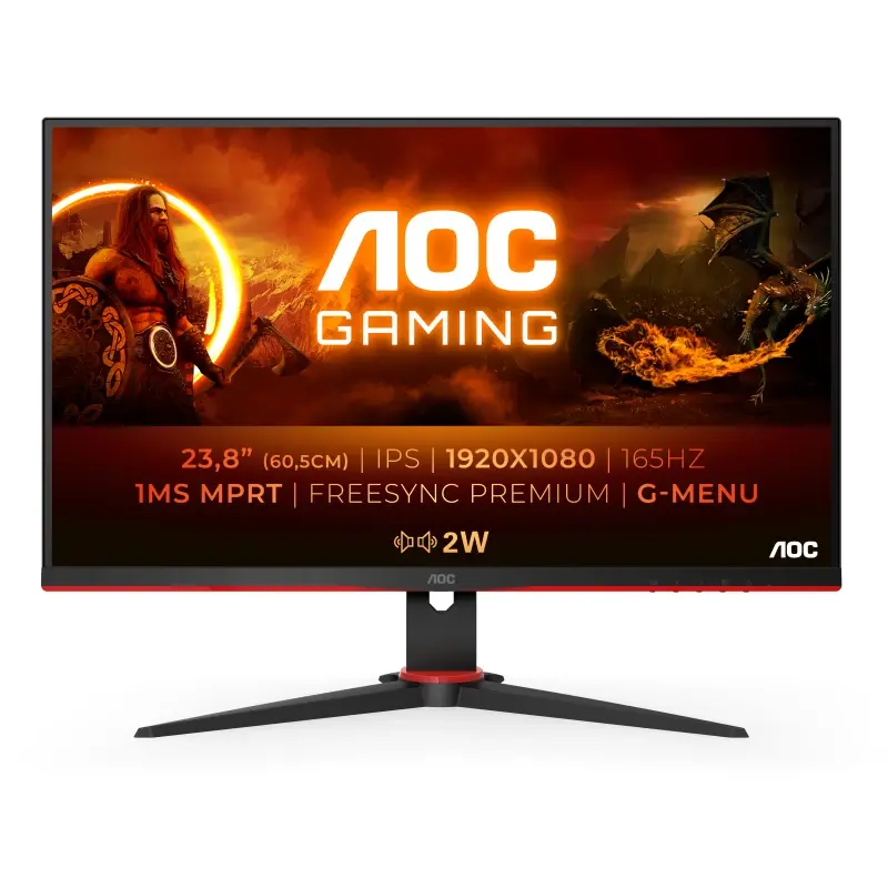 AOC 24G2SPAE/BK Gaming monitor, 23.8"/FHD/IPS/165 Hz/1ms/FreeSync premium/Crni