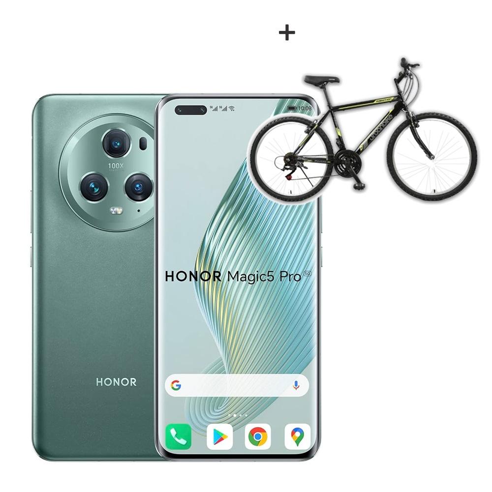 Honor Magic5 Pro, 5G, 12GB/512GB, Zeleni + Salcano Urban Bike Marathon MTB Bicikl, 26'', Crno-zeleni