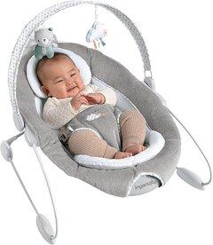Slike KIDS II Ingenity Ležaljka za bebe Rocking seat Cuddle Lamb sivo-bela