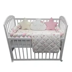 0 thumbnail image for BABY TEXTIL Komplet posteljina za krevetac Bambino 120x60cm roze