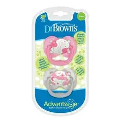 1 thumbnail image for DR BROWN'S Svetleće cucle Advantage za bebe od 0-6 meseci 2/1 roze i bela