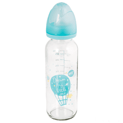 ELFI Staklena flašica SWEET BABY 240 ml plava