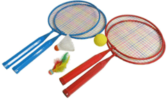 0 thumbnail image for DENIS Set za badminton od 4 reketa i 3 loptice crveno-plavi