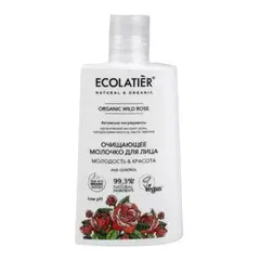 0 thumbnail image for ECOLATIER Green Face Mleko za čišćenje lica protiv bora sa eteričnim uljima divlje ruže i vitaminom E 250 ml