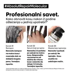 6 thumbnail image for L'OREAL PROFESSIONNEL Šampon za kosu Absolut Repair Molecular 300ml
