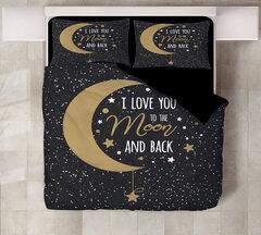 MEY HOME Posteljina I love you to the moon and back 3D 200x220cm crna
