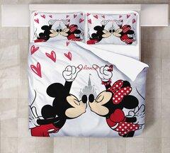 MEY HOME Posteljina Mickey and Minnie Mouse Love 3D 200x220cm bela
