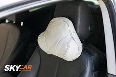 4 thumbnail image for SKYCAR Jastuk za automobil od prirodne kože sivi
