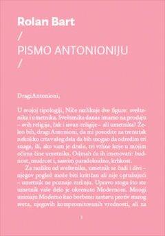 1 thumbnail image for Pismo Antonioniju - Rolan Bart