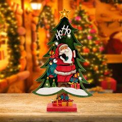 0 thumbnail image for HOME Drvena stona dekoracija Jelka sa Deda Mrazom