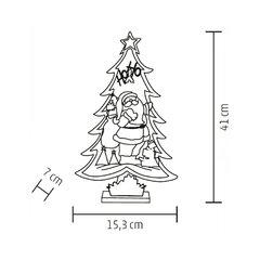 1 thumbnail image for HOME Drvena stona dekoracija Jelka sa Deda Mrazom