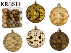 Slike KRIST+ Set 50 novogodišnjih kugli bron-zlatni