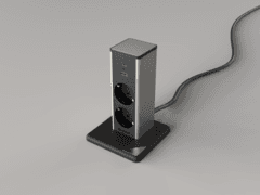 Slike DIGITEL Uspravna utičnica bez bušenja StandUp 3 sa 3m kabla srebrno-crna